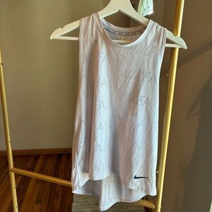 Nike White Perforated Training Tank Top
